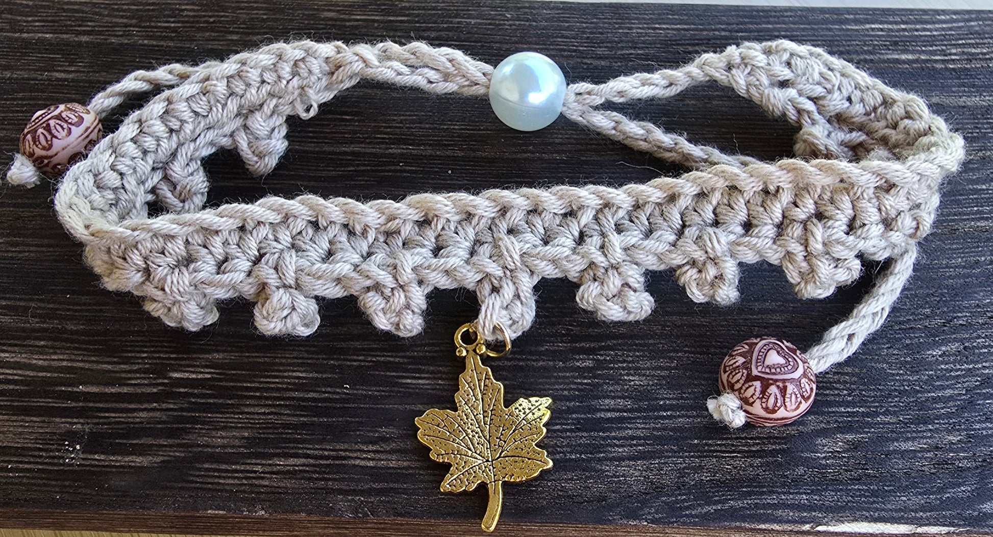 Bracelet de cheville Boheme beige