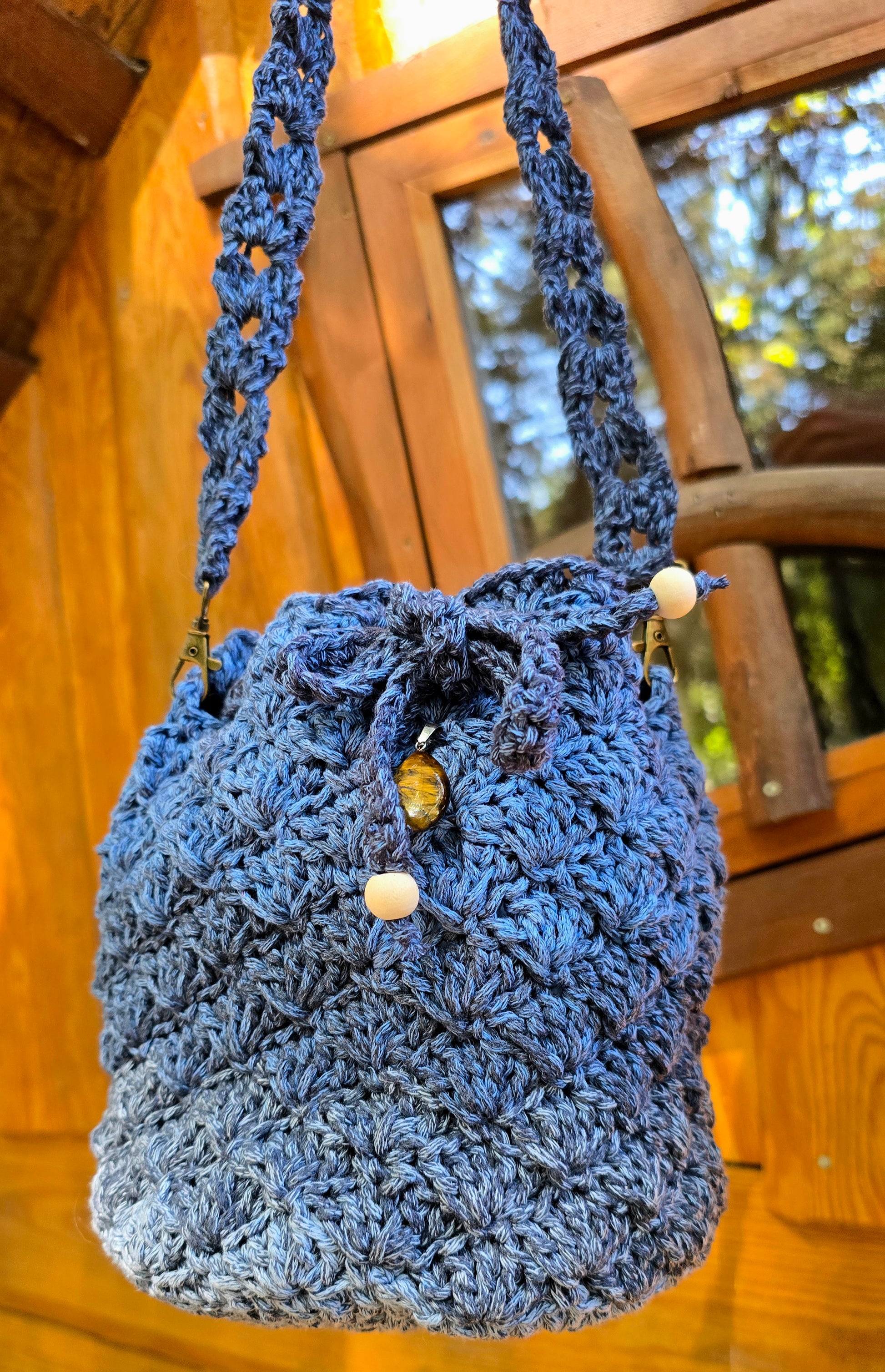 Sac style Pochon Bleue