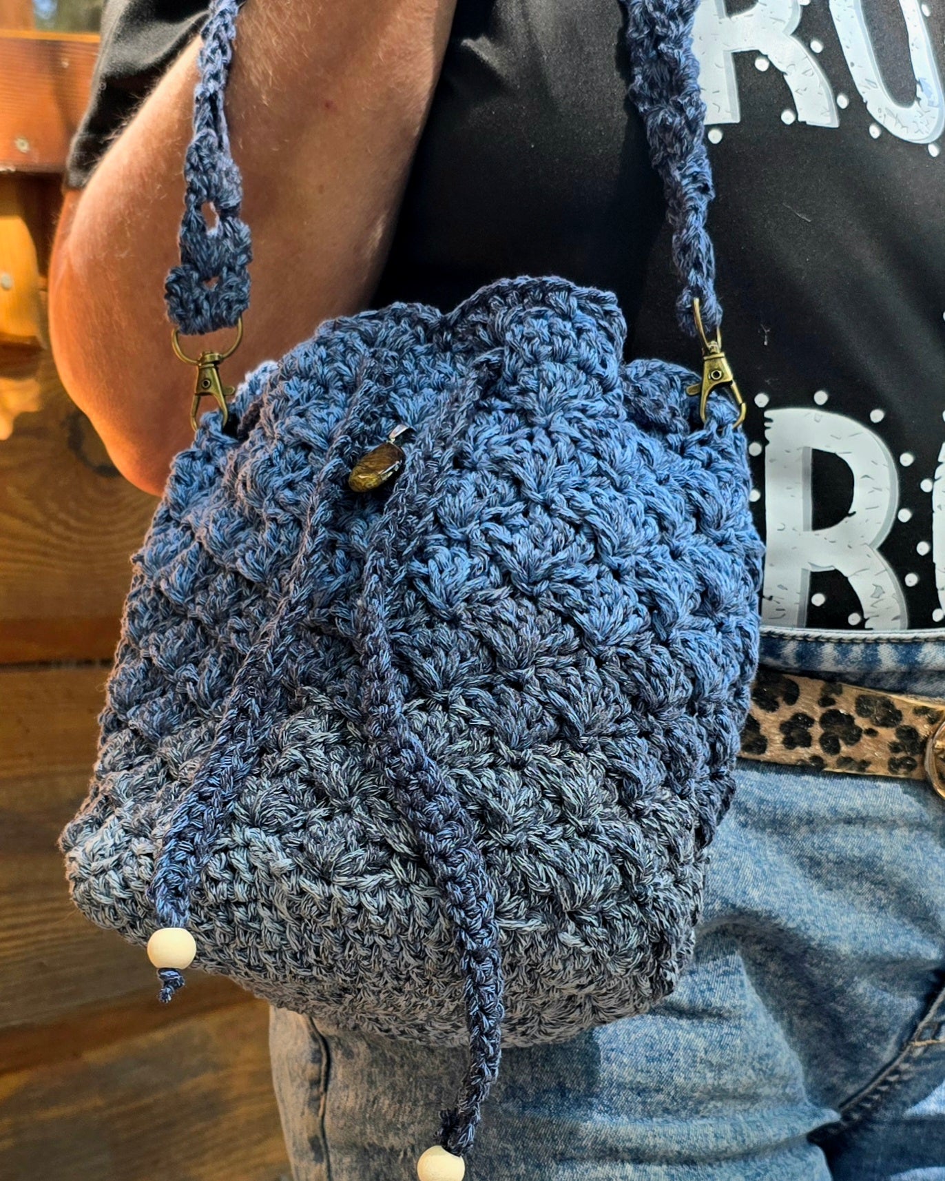Sac style Pochon Bleue