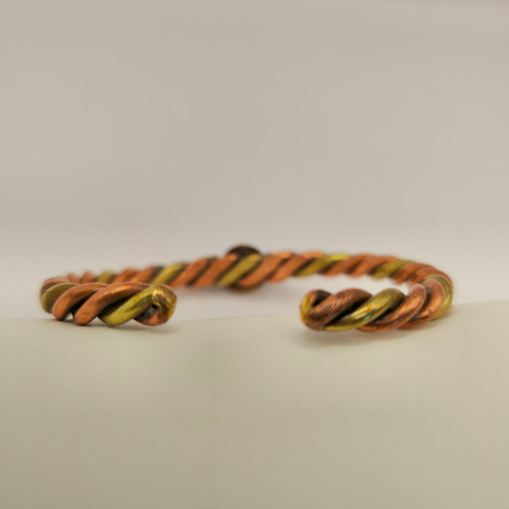 Bracelet torsadé pierre couleur turquoise single