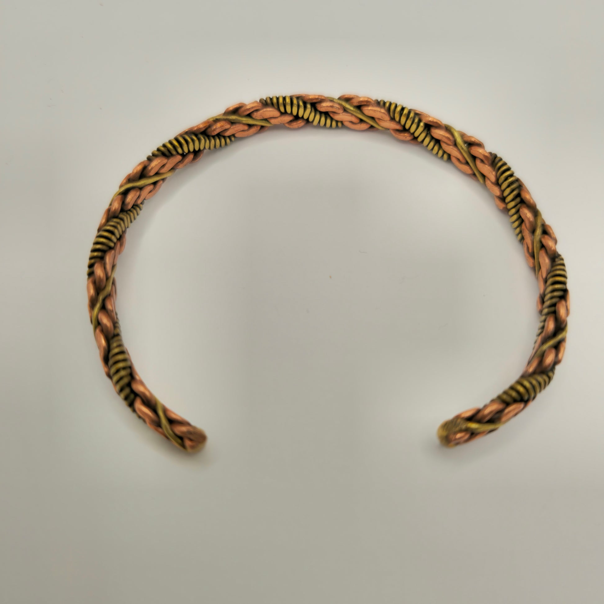 Bracelet torsadé couleur bronze/or - triple torsade