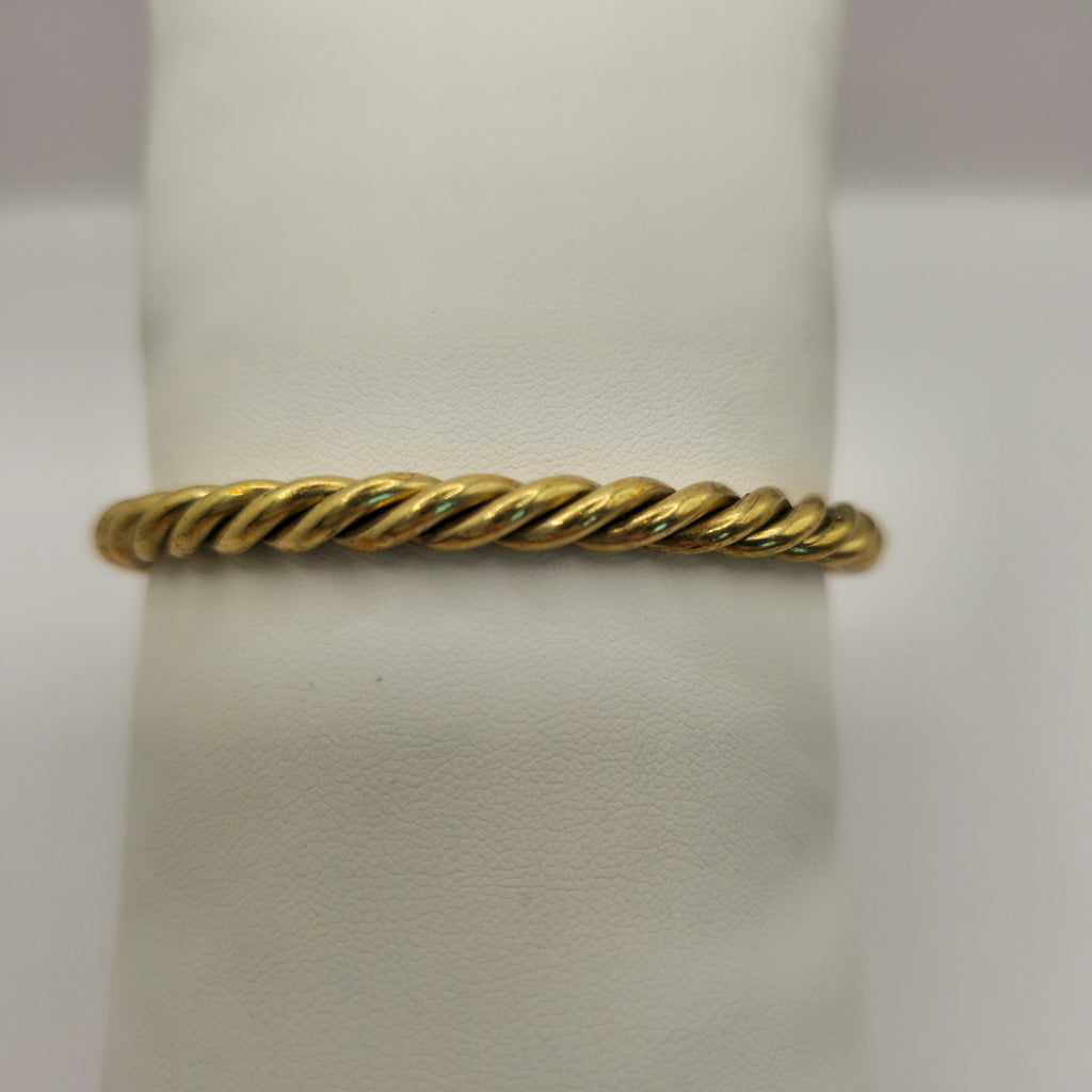 Bracelet torsadé couleur or