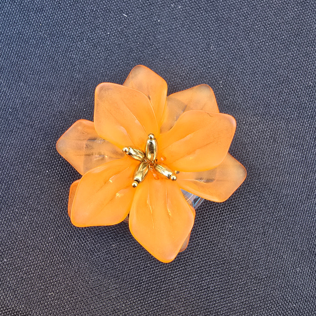 Support de téléphone fleur orange