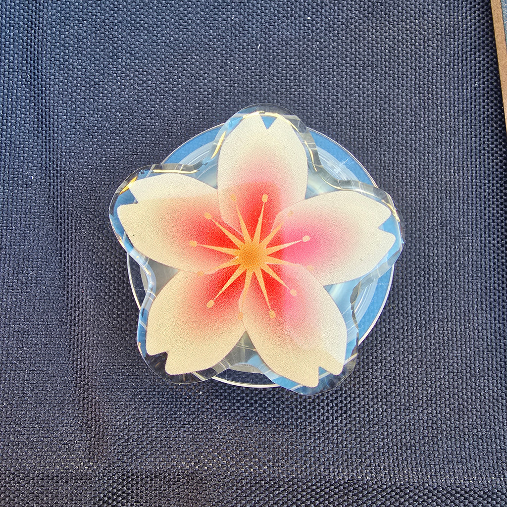 Support de téléphone fleur rose